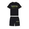 Männer T-Shirts Sommer TRAPSTAR Gedruckt Baumwolle T-Shirt Männer Strand Shorts Sets Streetwear Trainingsanzug SportswearHerren mode alle-spiel