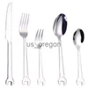 Geschirr Sets 1PC Kreative Schraubenschlüssel Form Edelstahl Abendessen Messer Tee Gabel Kaffee Löffel Geschirr Set Besteck Utensil Küche zubehör x0703