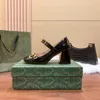 여자 디자이너 신발 하이힐 블랙 펌프 빈티지 스퀘어 발가락 버클 드레스 슈즈