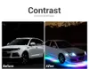 4 szt. Samochód Underglow Neon Lights Accent Strip kolorowe oświetlenie dekoracyjne RGB dźwięk aktywna lampa nastrojowa pod podwoziem kontrola aplikacji
