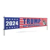 Donald Trump 2024 Les bannières extérieures de la cour 200 * 45cm ramènent les drapeaux de l'Amérique