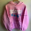 Felpa con cappuccio maschile 555555 Atlanta Pink Hoodie Uomini Donne di alta qualità Giovane Tiple Star Web Star Pullover