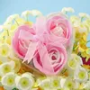 Fiori secchi Scatole regalo di sapone romantico a forma di cuore di fiori di rosa Simulazione Regalo di San Valentino Ricordo della festa di nozze