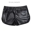 Shorts pour hommes Faux cuir Boxer été WetLook Fitness Sports Casual Short Male Gym Pantalons Hommes Loose Casual Shorts Streetwear Z230703