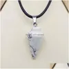 Подвесные ожерелья натуральный камень mticolor конус конический кожаный веревочный кожу
