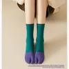 Frauen Socken Unisex Gekämmte Baumwolle Split Toe Einfache Bequeme Zwei-Toed Japanischen Harajuku Männer Frauen Tabi Hohe Qualität