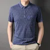 Herren Polos 2023 Sommer Business Highend Plaid Top True Pocket Koreanisches Kurzarm Poloshirt Lässige Herrenmode Vielseitiges T-Shirt 230703
