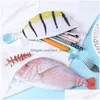 Pencil Bags Fish Pen Bag Personality Imitation Shape Case Creative Loth Pencils School Student Stationery Drop Delivery Office Busin Dhzxx