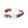 Perlé Naturel Gem Pierre Strand Bracelet Irregar Cristal Brisé Stretch Puce Perles Filets Bracelets Bracelets Bracelet À Quartz Pour Les Femmes Dh3G8