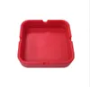 Silicone Ashtray Mini Portable Shatterproof Eco-Friendly Square Ashtray 9 Colors Home Coffee Shop Bar Hotel Men Ashtray Craft Gift JL1423