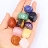 Piedra 2-3Cm Irregar Chakra Beads Estatua Piedras Naturales Talladas Decoración Cuarzo Rosa Curación Cristal Regalo Habitación Adorno Decoración Drop D Dhlzs