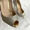 Dress Shoes TOMONYE light glitter shinny peep toe women extremely thin high heel pumps with platform custom made spring autumn summer shoes Z230703