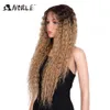 Syntetisk spetsfront peruk 30 tum lång lockigt hår peruker kinky lockiga peruker för kvinnor blond peruk Lheaper Natural Wig spets peruk 230524