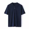 Men's Polos MVLYFLRT 2023 Spring Polo Neck Short Sleeve Knitted Tshirt 100 Merino Refined Wool Pullover Sweater Top MV9528 230703