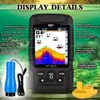 Fish Finder Lucky FF718LICD с цветным дисплеем Водонепроницаемое эхо -эхолдер двойной сонар частотный беспроводной сонар проводной 200 кГц/83 кГц 100M HKD230703