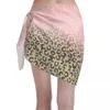 Da bagno da bagno da nuoto rosa glitter oro rosa leopardo nero kaftan sarong costumi da bagno donna gonna trasparente in bikinis coli