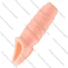 Massager Sex Toys Silicone Reusable Penis Sleeve Enlarger Extender Delay Ejaculation Cock Ring Linen Nozzle for Men Products