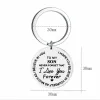 To My Son Daughter forever Love Key Chains Keyring Trendy Stainless Steel Keychain Charm Love Pendant Jewelry Gift