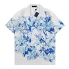 Camisas masculinas de grife moda Havaí floral impressão camisa casual homens mulheres ajuste fino manga curta roupas de praia