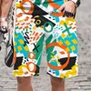 Pantaloncini da uomo Summer Abstract serie di graffiti dipinti 3d Stampato Costumi da bagno da uomo Mens Beach Board Slip Swim Top 230703