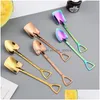 Spoons Shovel Shape Stainless Steel Ice Cream Fruit Spoon For Home Kitchen Or Restaurant Drop Delivery Garden Dining Bar Flatware Dhbkh