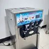 Máquina de helados LINBOSS Acero inoxidable Sorbete congelado Sundae Escritorio comercial Equipo de tienda de bebidas Tienda de postres Helado suave 1200w