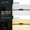 Lamps LUCKYLED Modern Led 8W 12W 16W 20W AC90-260V Mounted Wall Lamp Bathroom Mirror Light Fixture Sconce Black SilverHKD230701