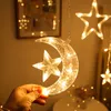 Andere Event Party Supplies Stern Mond Vorhang Girlande String Licht Hilfe EID Mubarak Ramadan Dekoration für Zuhause Arabisch Islam Muslim 2023 230701