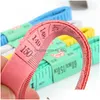 Tape Measures Colorf Plastic Soft Rer Measuring Clothing Tool Home Practical Sewing 1.5M With Iron Head Drop Delivery Office School Dhvdu