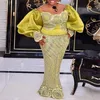 Vêtements ethniques Dubaï luxe hors épaule manches bouffantes caftan Maxi robe Dashiki dentelle africaine brodée soirée longue robe A195o