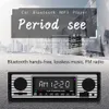 Radio Bluetooth Car Radio Vintage Dual Knob MP3 Player FM Tuner Stereo USB AUX Classic Car Retro Audio Mottagarens högtalare Tillbehör 230701