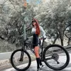 Cykeltröja sätter VportsDesigns Woman Triathlon Cycling Skinsuit Summer Short Sleeve Badkläder Custom Bike Jersey Clothes Jumpsuit Ropa Ciclismo 230701