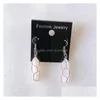 Dangle Chandelier Fashion Wire Lap Hexagon Prism Mti Stone Earrings Rose Quartz Healing Crystal Earing