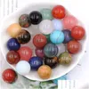 Stone 16mm Reiki Healing Chakra Natural Craft Ball Bead Palm Quartz Mineral Crystals Tumbled Gemstones Handbit Hemdekoration AC DH1JM