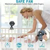 1 pc Verbeterde 2600 mAh Kinderwagen Ventilator, 360 ° Rotatie Mini Draagbare Ventilator Met Flexibel Statief Clip Op Wandelwagen Loopband Fiets Wieg Autostoel