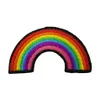 Custom Design Logo For Small Size Embroidered Rainbow Patches Sew Iron On Badge Hat 265Z