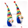 Рождественские украшения Rainbow Gnome безработный плюшевый карликовый подарки фигурки игрушки для дома декорирование деликатное эльф декор доставка кукла доставка Ga Dhaiw