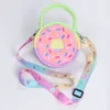 Cartoon Lollipop Shape Color Pop Antistress Toys Silicone Push Bubble Bag Crossbody Bag Reliver Autism Handbag Coin Pouch Purse 2176