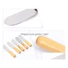 Cheese Tools Stainless Steel Butter Spata Breakfast Sandwich Dessert Jam Spreader Wooden Handle Drop Delivery Home Garden Kitchen Din Dh3J0