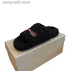 Luxe ontwerpers Dames Dames wollen pantoffels Dia's Luipaard Winterbont Fluffy Harige Warme steden Parijs Sandalen Comfortabele Fuzzy Girl Flip Flop dia T230703