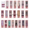 False Nails 24ST Fake Nails Återanvändbara Stick On Nails Press on Full Cover False Nails Tips with Jelly Stickers Makeup Accessories x0703