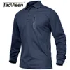 Pikétröjor för män TACVASEN Tactical Work Shirt med dragkedja med dragkedja Långärmade premium pikétröjor för män Casual Golf Sport Army Militär T-shirts Toppar 230703