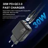 PD 30W 2 Ports EU UK UK Plug Adapter Fast Charger для нескольких моделей телефона QC 3.0 Мобильный телефон Quick Charge