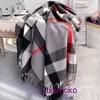 Bur home Boutique ぬいぐるみスカーフ販売中有刺鉄線スタイル Babag 秋冬韓国版チェック柄模造カシミア女性用多目的で厚いタッセル ショール スタッド