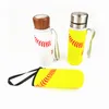 DHL100pcs Autres Verres Blanc Jaune Baseball Impression Néoprène Étanche Portable Thermos Tasse Bouteille Couverture