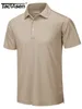 Polos pour hommes TACVASEN T-shirts décontractés d'été Polos à manches courtes pour hommes Chemises de travail boutonnées T-shirt à séchage rapide Sports Pêche Golf Pull 230703