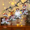 Kerstversiering Kerstman met belhanger Kerstboomaccessoires Stoffen hanger