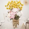 Torkade blommor Natural Craspedia Billy Balls Buttons Floral Bouquet For Flower Arrangements Wedding Home Party Deco