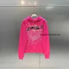 Heren Hoodies Sweatshirts Young Thug Roze Sp5der 555555 Hoodie Mannen Vrouwen Hoge Kwaliteit Foam Print Spider Web Grafische Truien 6hsh59hmqg30