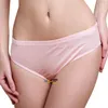 Andningsmode 100% stickad ren silkkvinnor bikinis trosor storlek us m l xl 2xl289o